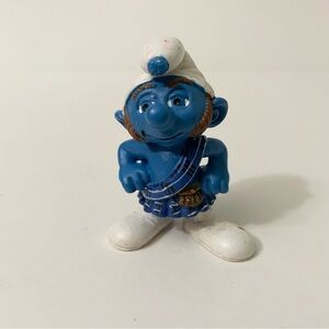 Vintage Smurfs Gutsy Scottish Kilt Smurf Schleich Peyo